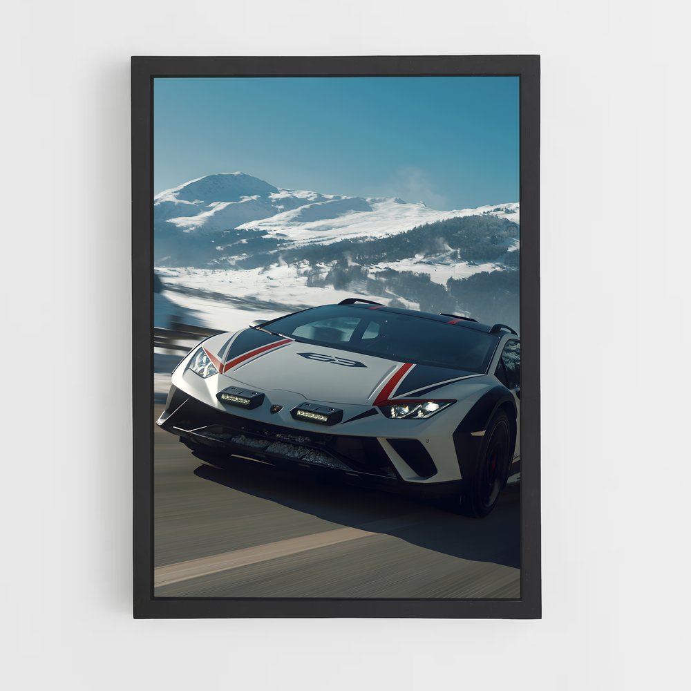 Poster Huracan en Action – affiche Lamborghini (vue 2)